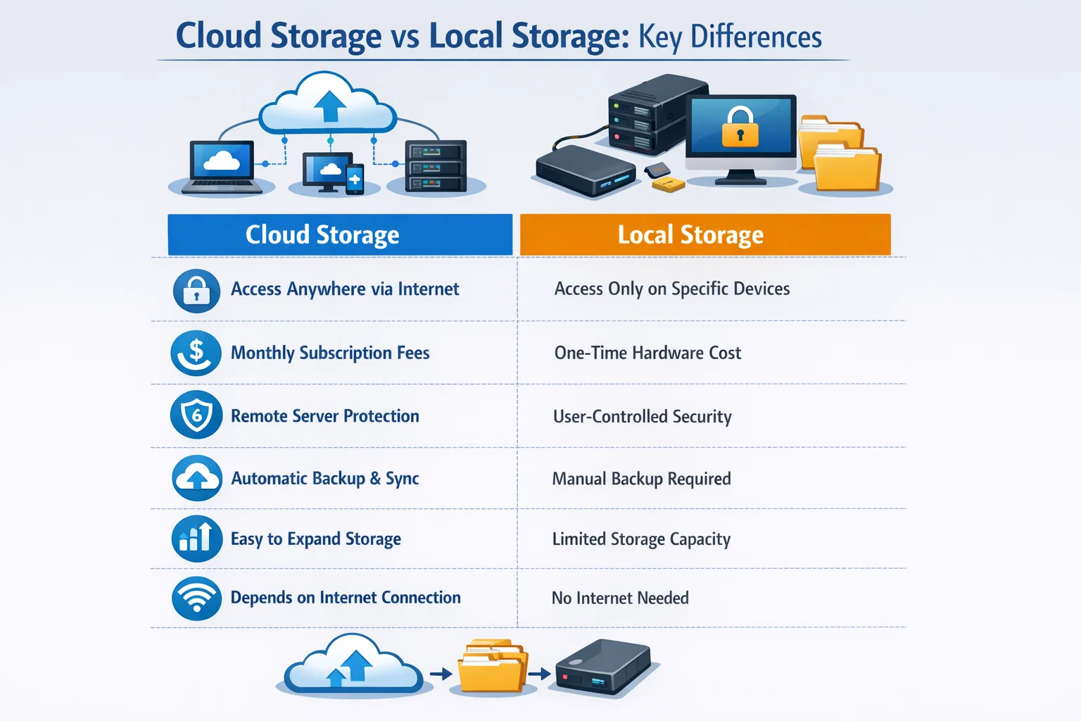 Cloud Storage vs Local Storage: Key Differences Hero Image