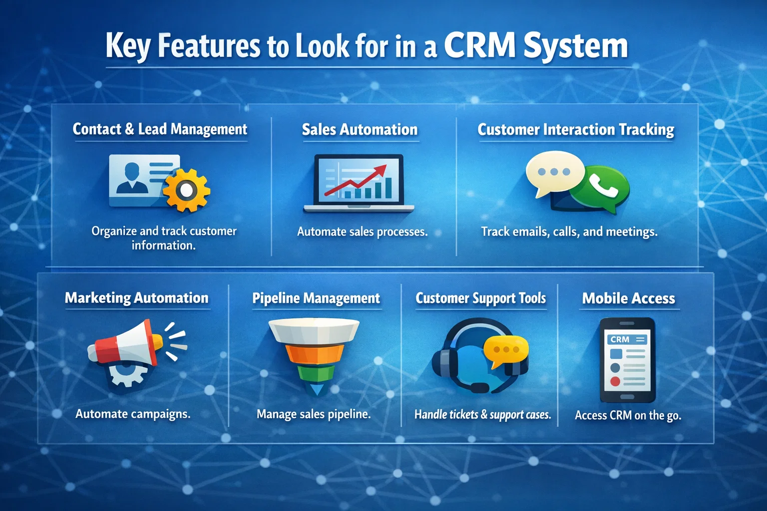 Key Features to Look for in a CRM System Hero Image